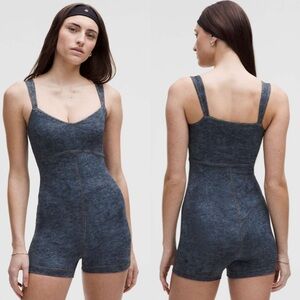 Lululemon Everlux Denim-Print Onesie 3" *Set of the Month